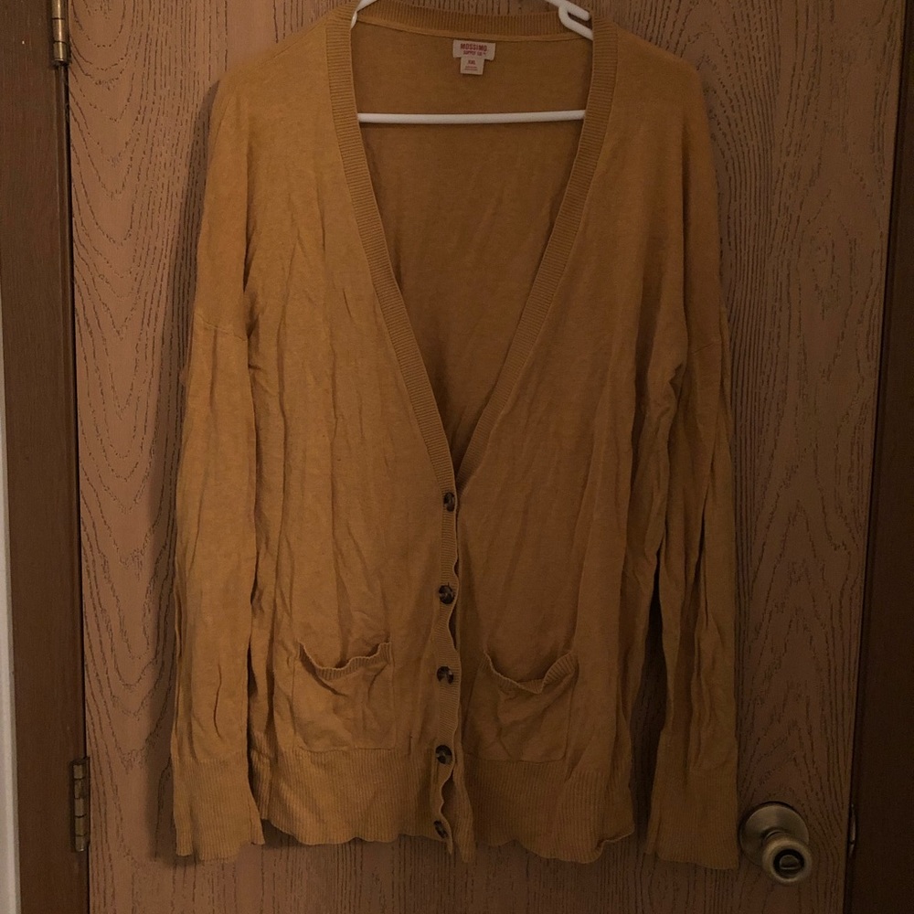Mustard yellow mossimo boyfriend cardigan xxl